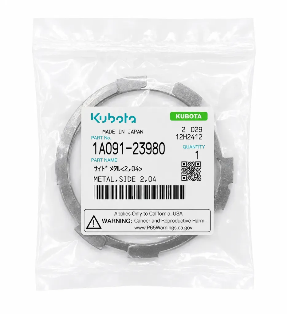 [KUB-1A091-23980] واشر Kubota Thrust Washer Side 2, 0.4 (1A091-23980)
