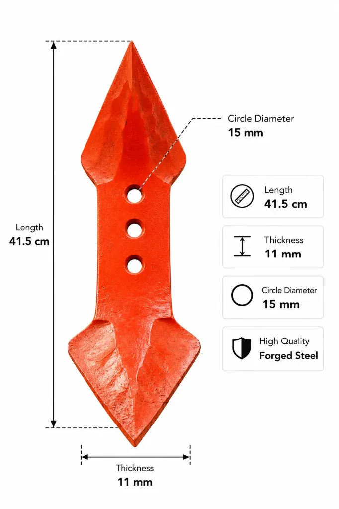 سن محراث 2HOLES-L40