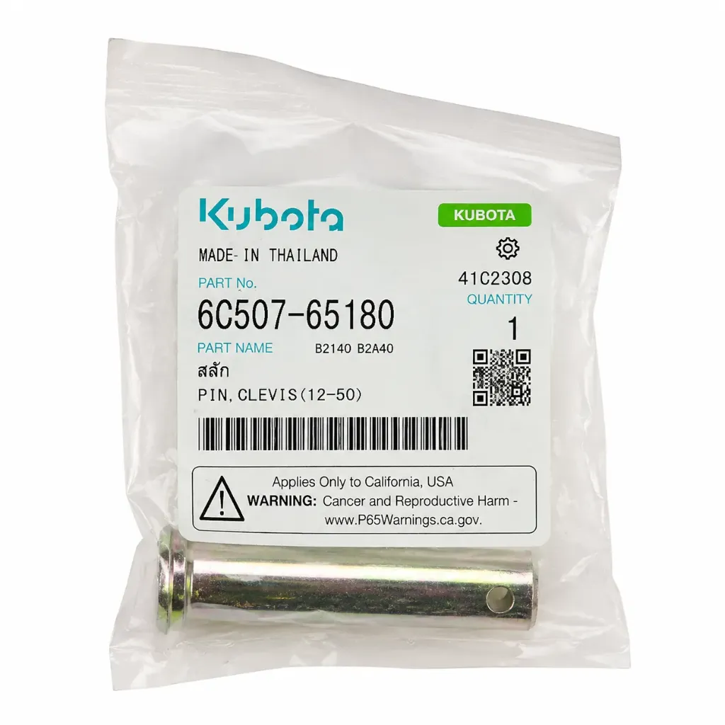 بين تثبيت Kubota Clevis Pin 6C507-65180